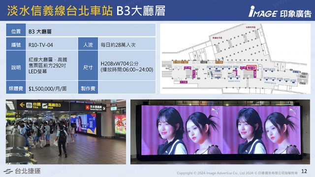 台北車站-淡水信義線B3大廳層TV-04